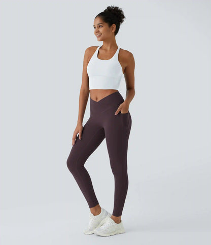 SoftlyZero™ Crossover Pocket Plain Leggings