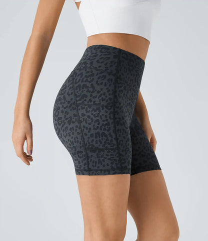 High Waisted Pocket Running Biker Shorts