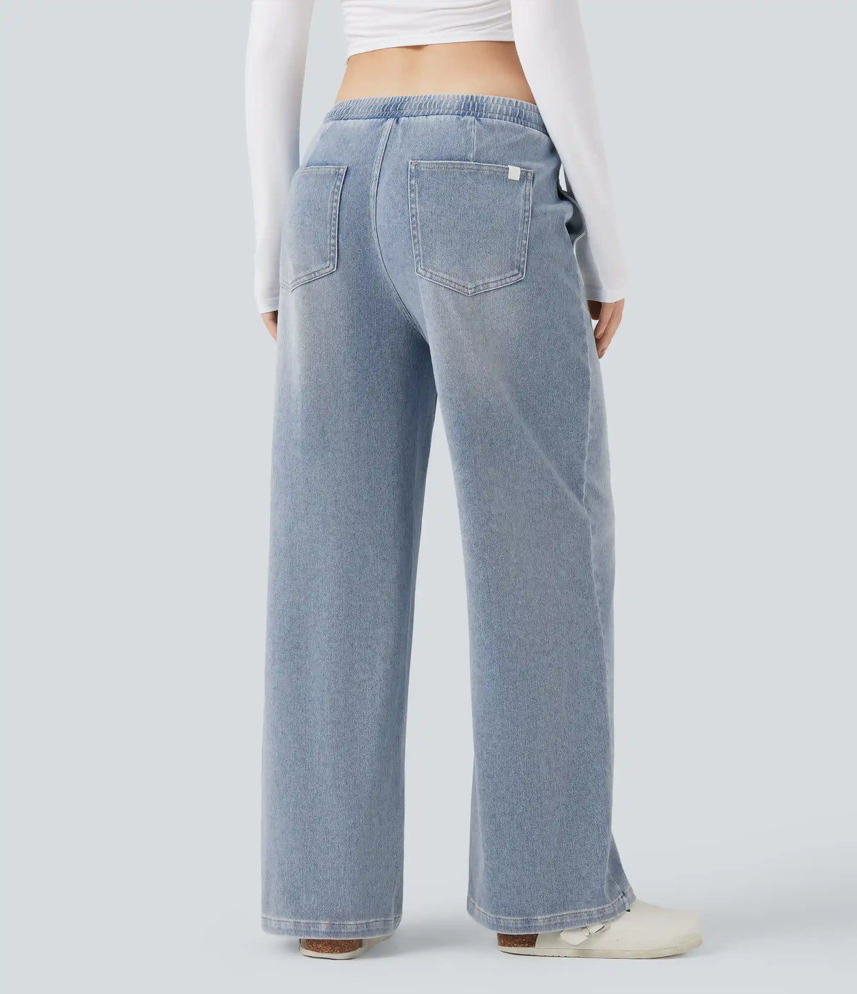 Halara Flex™ Low Rise Drawstring Casual Baggy Sweatpants Jeans with Pockets
