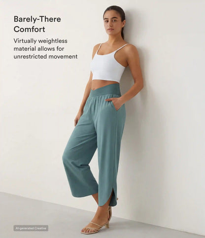Breezeful™ High Waisted Crossover Quick Dry Resort Pants with Pockets
