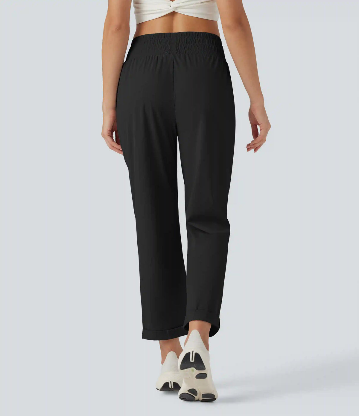 High Waisted Tapered Yoga Pants with Pockets