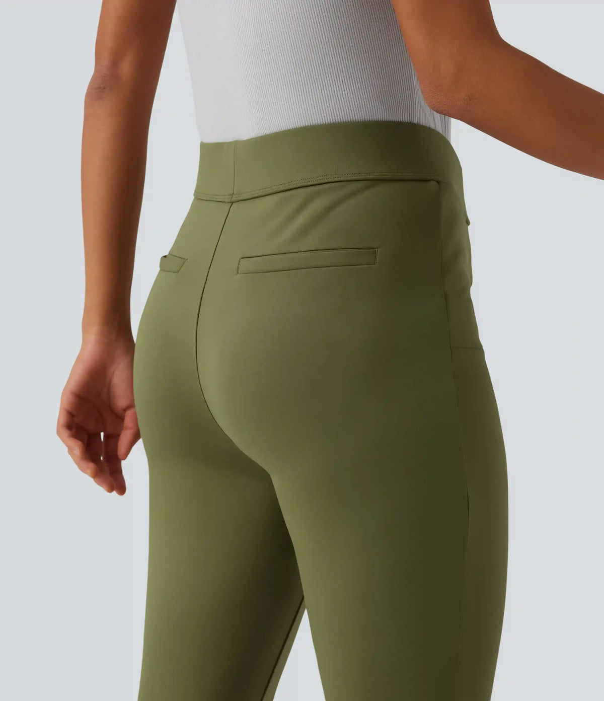 Halara Flex™ DayStretch Mid Rise Split Cropped Work Bootcut Pants with Pocket