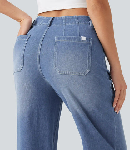 Halara Flex™ High Waisted Straight Leg Casual Jeans with Pockets