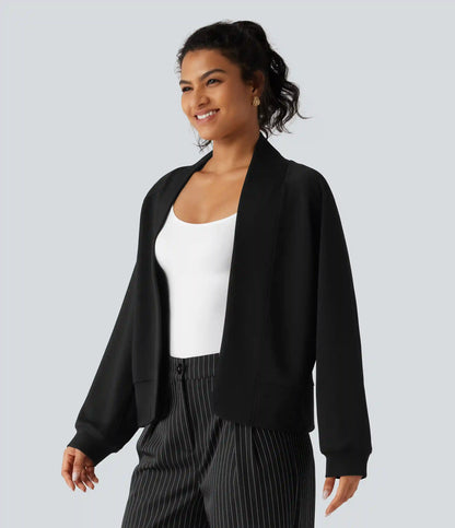 Open Front Long Sleeve Casual Jacket