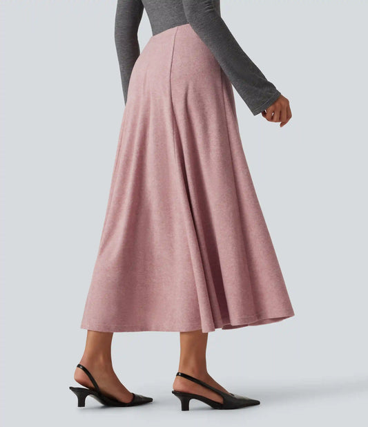 High Waisted A-Line Maxi Casual Skirt