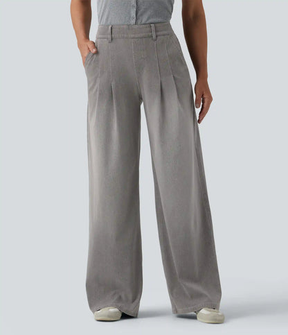Halara Flex™ Mid Rise Wide Leg Casual Jeans with Pockets