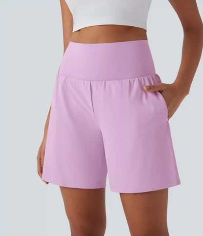 SoftlyZero™ Airy Super High Waisted 2-in-1 InstantCool Yoga Shorts 7" with Pockets