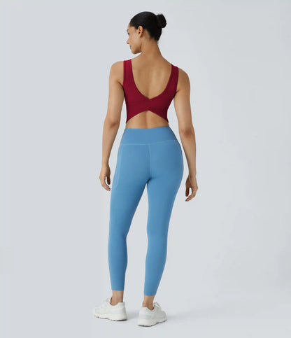 U Neck Crossover Barre Ballet Dance Tank Top A-D Cups