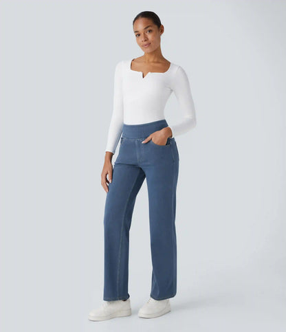 Halara Flex™ High Waisted Pockets Straight Leg Work Jeans