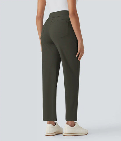 Mid High Waisted Pockets Quick Dry Golf Pants-Golf Tee-UPF40+