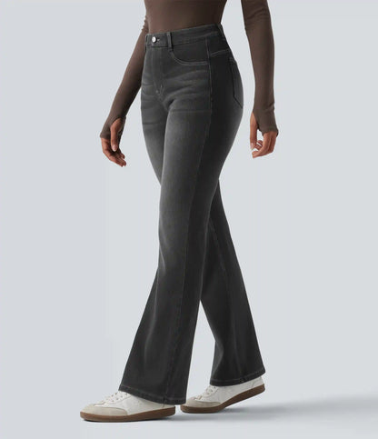 Halara Flex™ High Waisted Tummy Control Butt Lifting Denim Casual Bootcut Leggings with Pockets