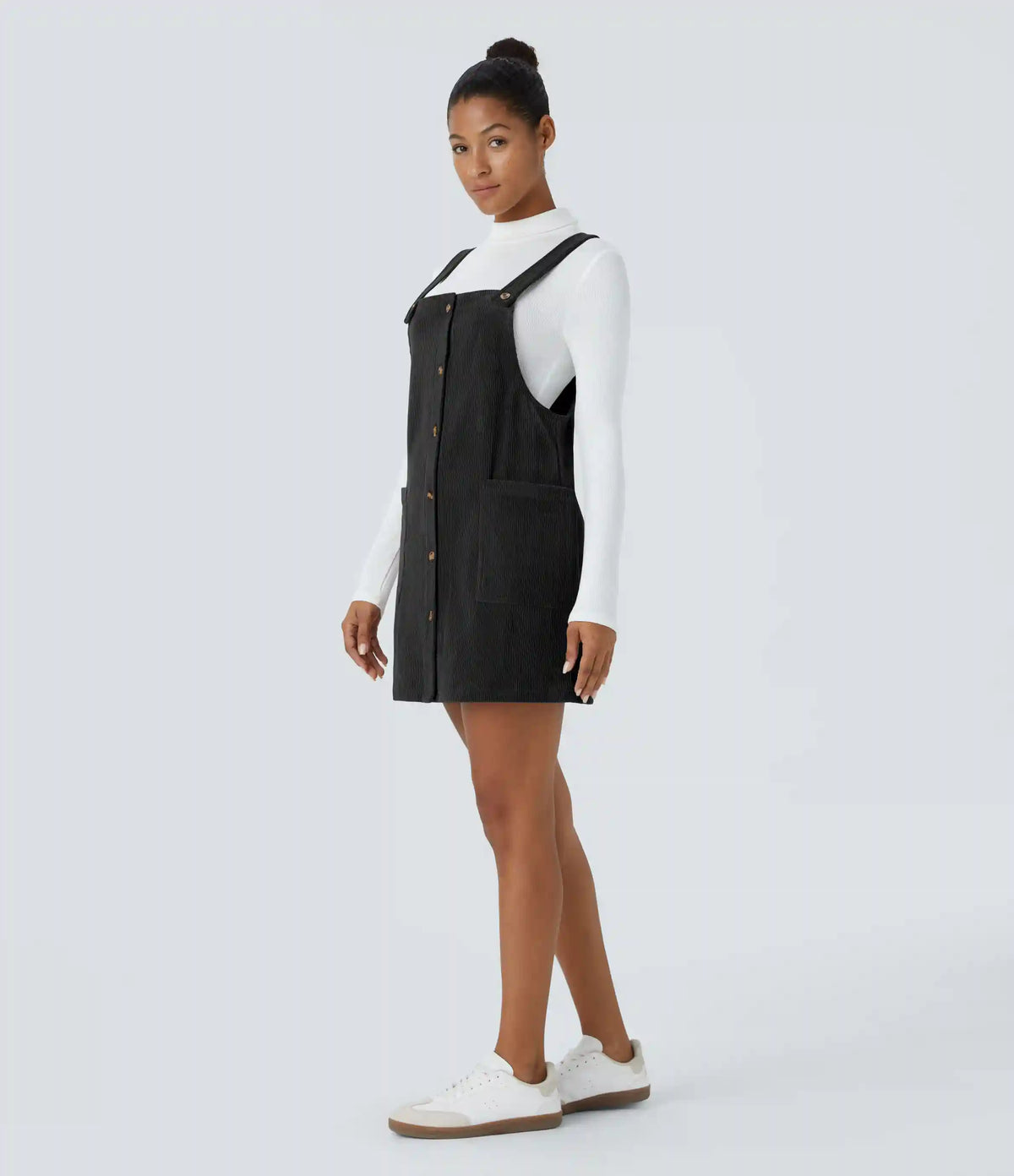 Pocket Corduroy Mini Casual Jumper Dress