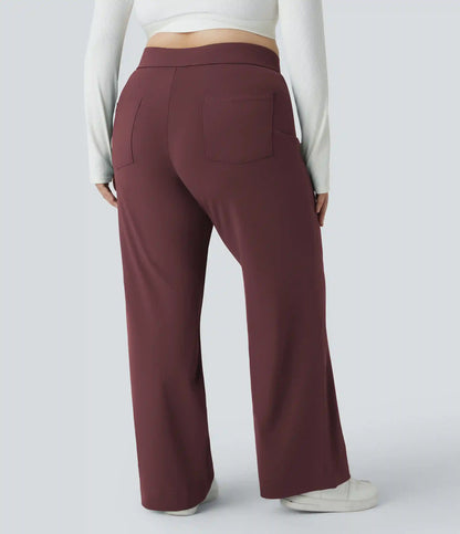 DayStretch High Waisted Pockets Straight Leg Casual Plus Size Pants