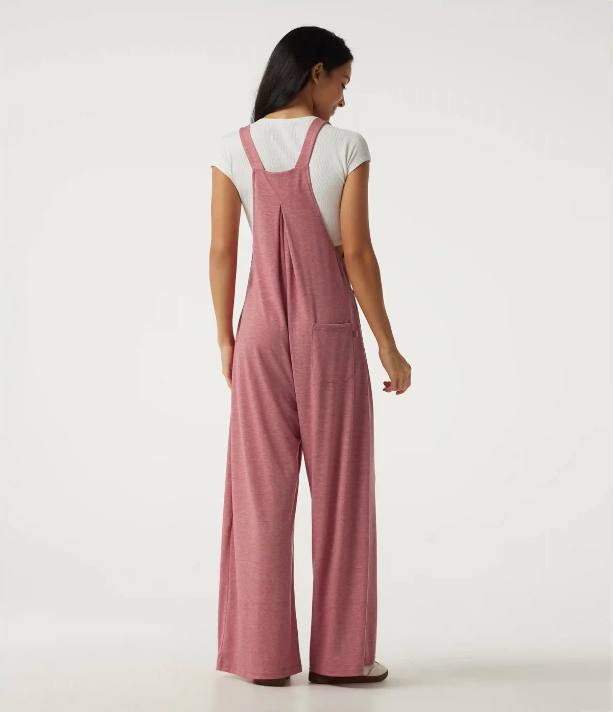 Heathered Casual Overalls with Pockets