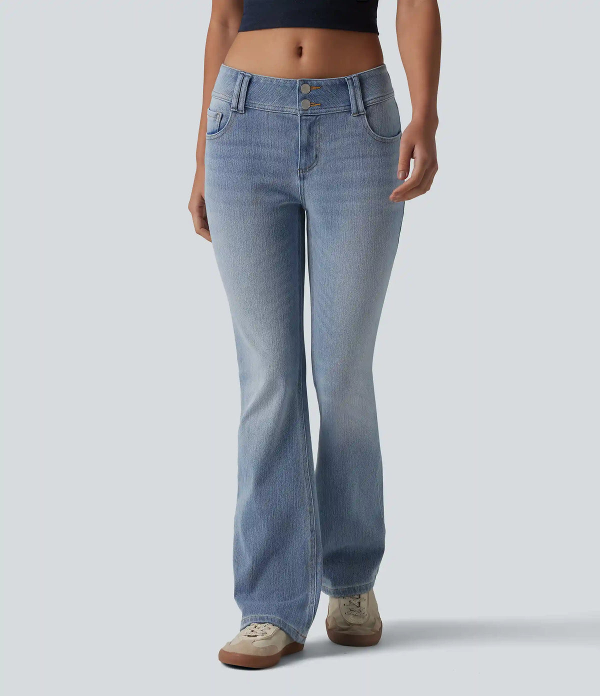 Halara Flex™ Low Rise Casual Bootcut Jeans with Pockets