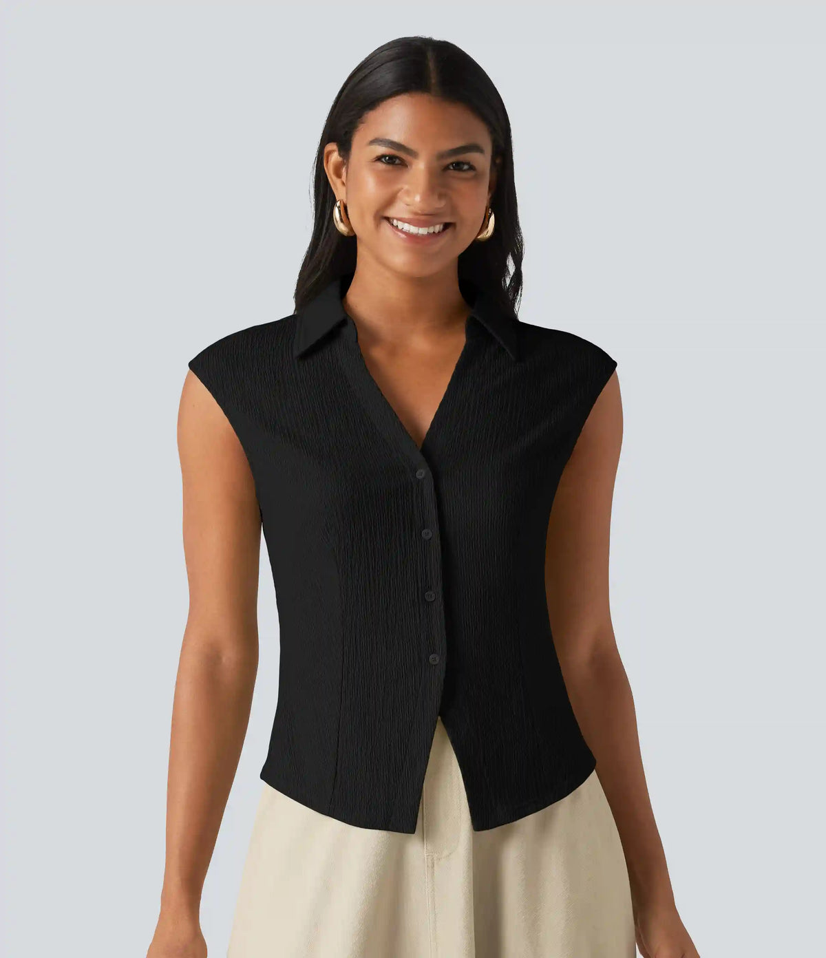 Sleeveless Casual Shirt