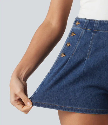 Halara Flex™ High Waisted Denim Casual Shorts 3'' with Pockets