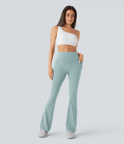 Halara UltraSculpt™ High Waisted Scrunch Butt Lifting Tummy Control Pocket Shaping Yoga Bootcut Leggings