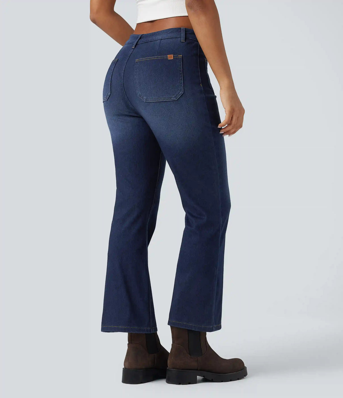 Halara Flex™ Denim Heat Mid Rise Denim Casual Bootcut Jeans with Pockets
