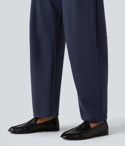 Halara Flex™ Mid Rise Barrel Leg Work Pants with Pockets