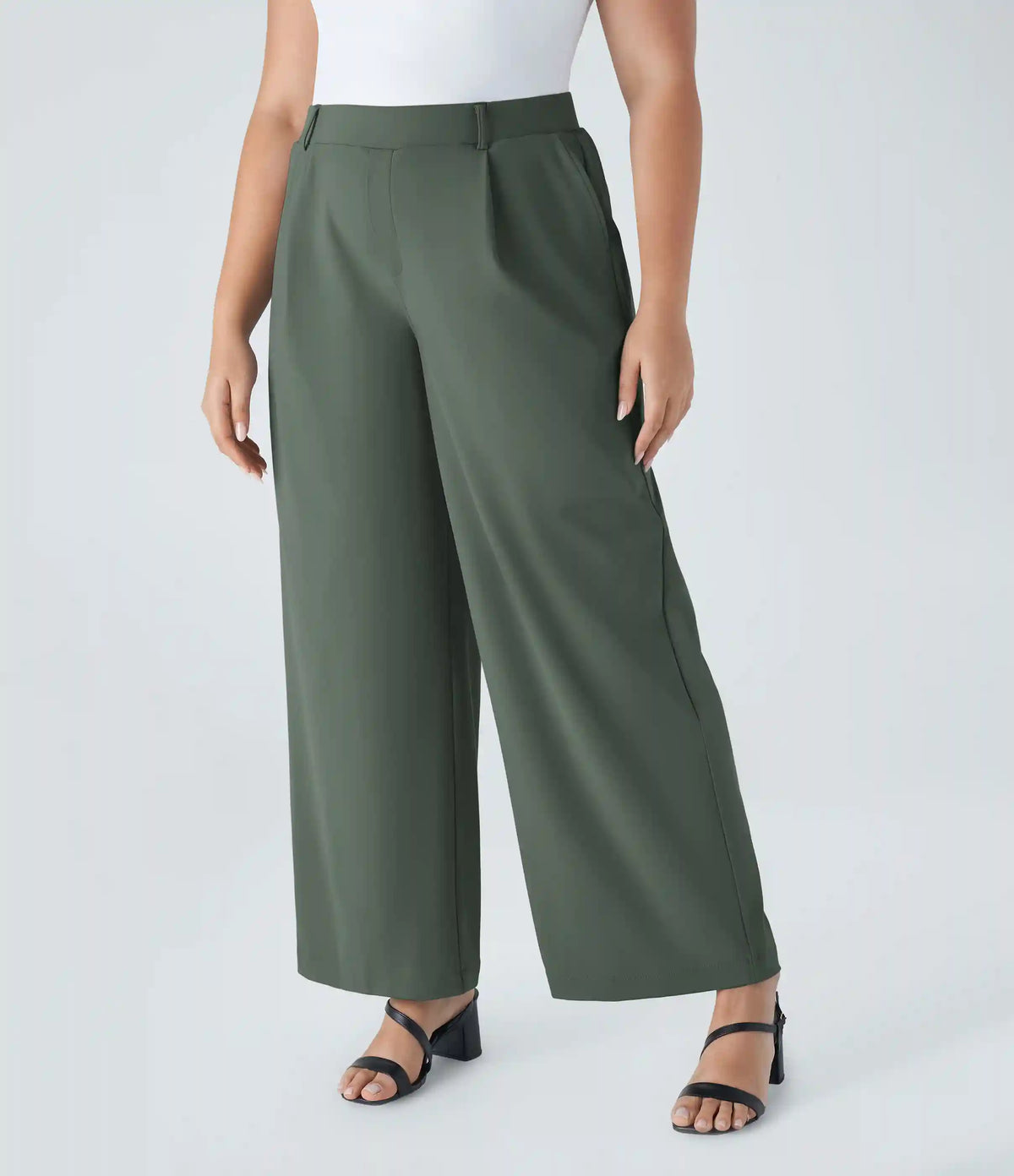 Halara Flex™ DayStretch High Waisted Pocket Straight Leg Work Plus Size Pants