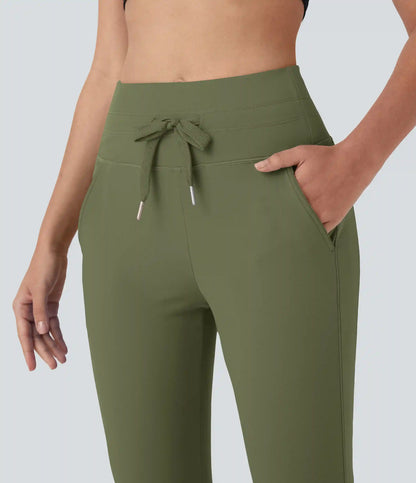 SoftlyZero™ Plush High Waisted Drawstring Pocket Yoga Pedal Pusher Joggers