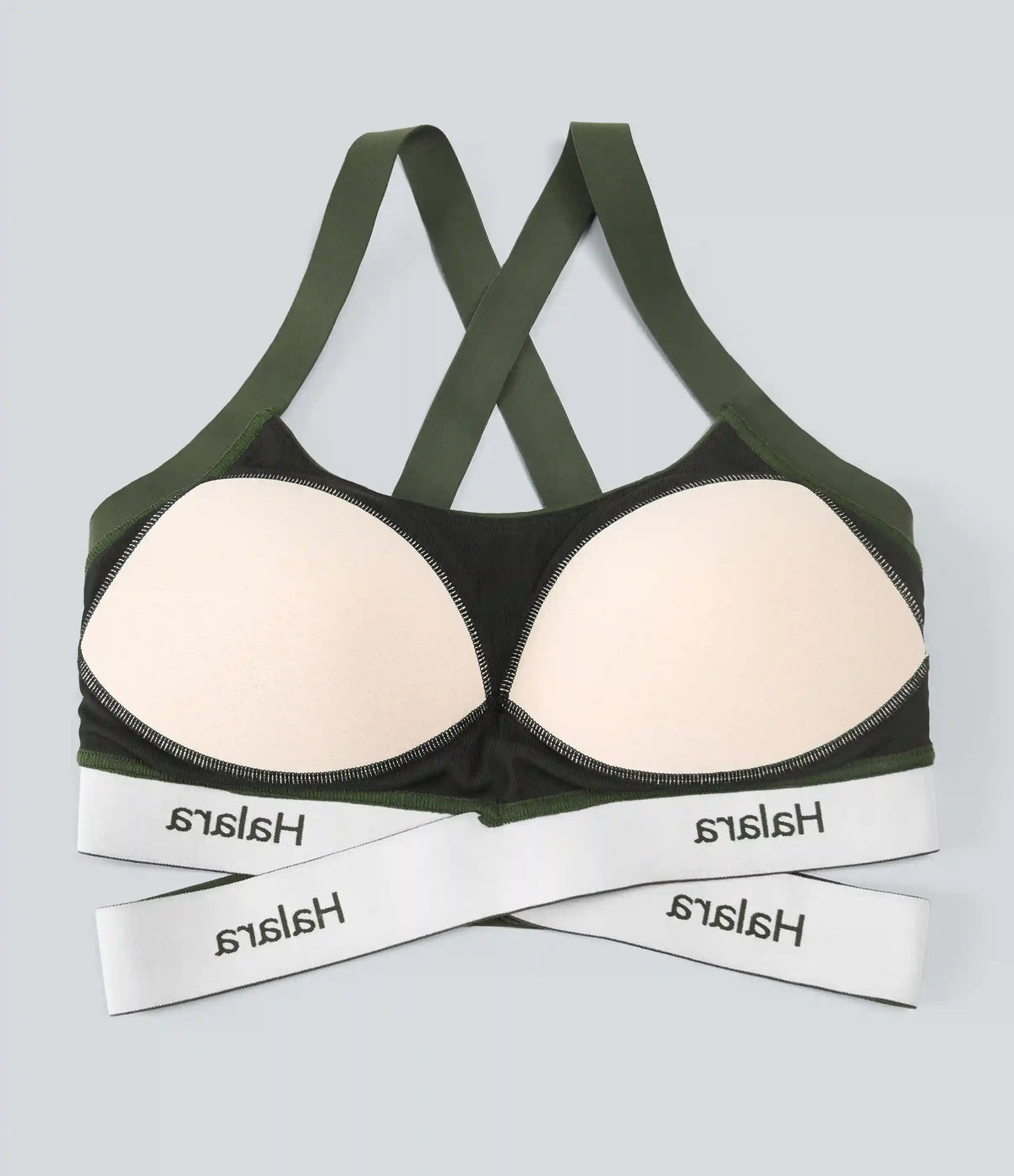 Halara UltraSculpt™ Medium Support U Neck Crossover Training Sports Bra with Non-Removable Pad