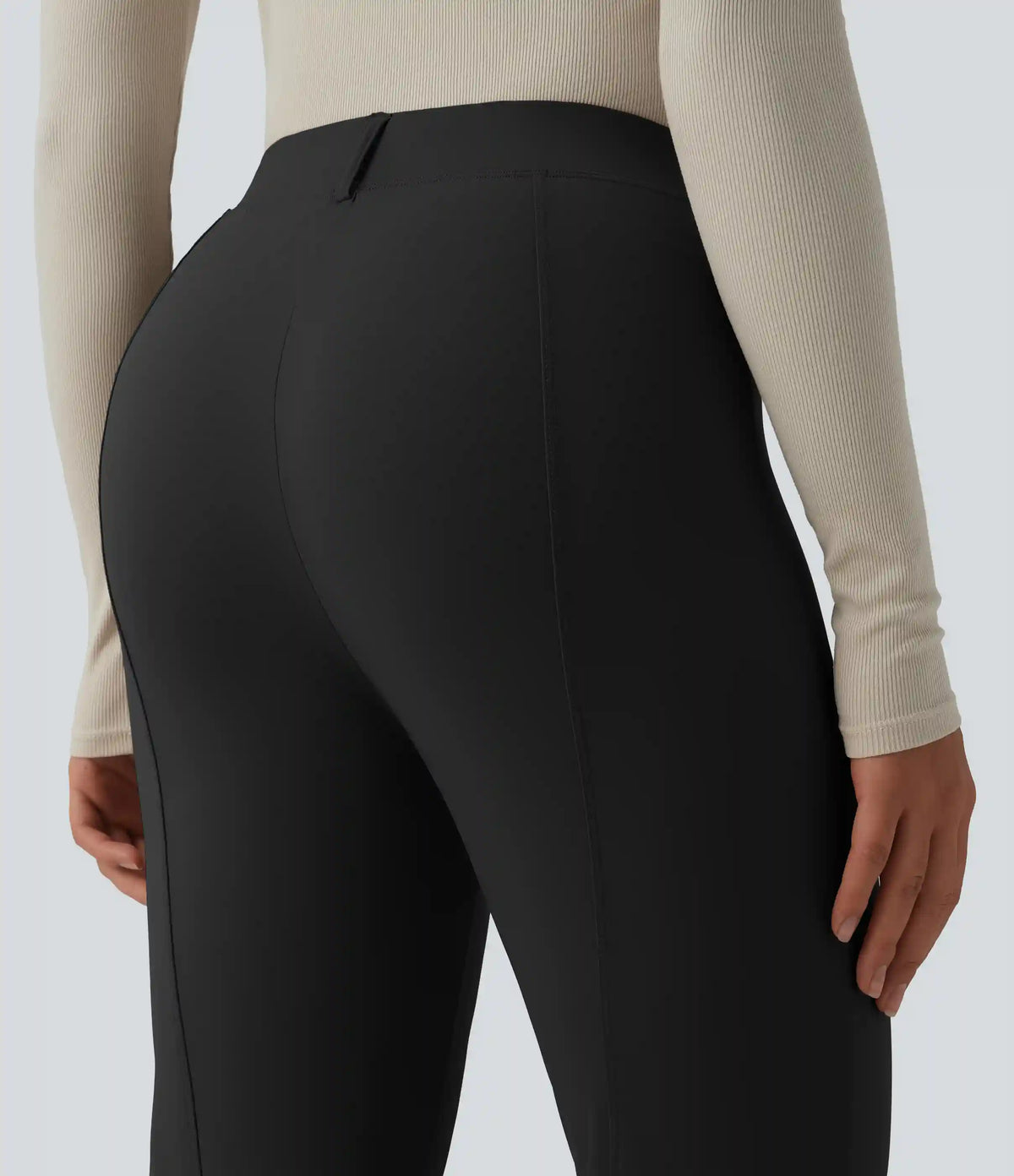 High Waisted Flare Work Pants