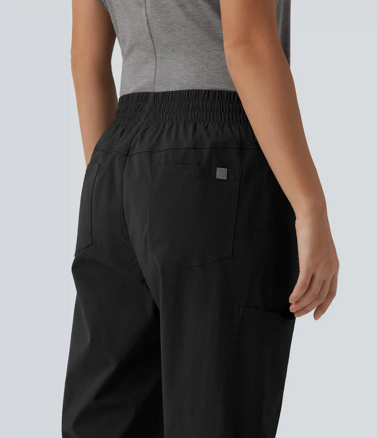 Mid Rise Drawstring Casual Cargo Joggers with Pockets