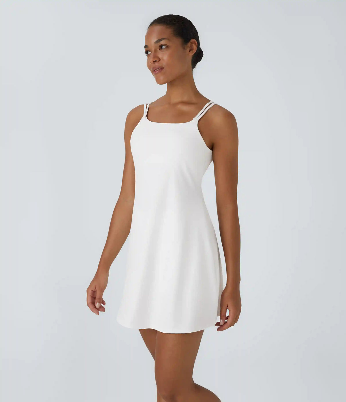 SoftlyZero™ Plush Double Straps 2-Piece Pocket Slip Dance Active Dress A-D Cups