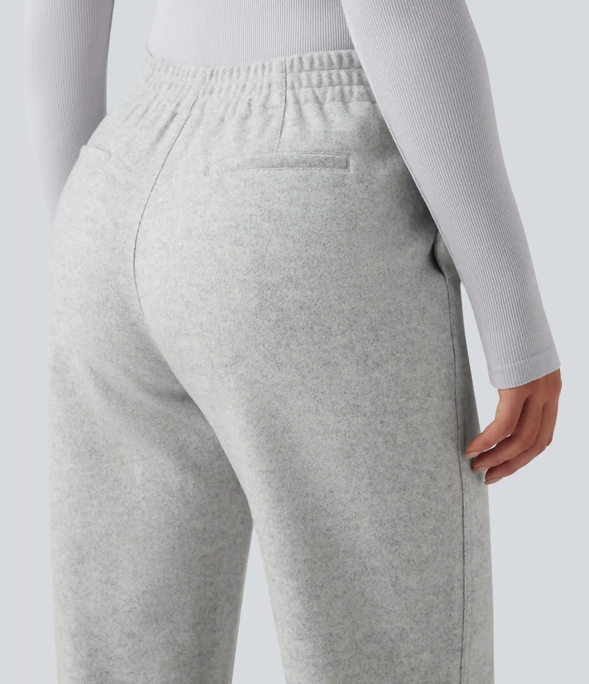 Mid Rise Straight Leg Work Pants with Pockets