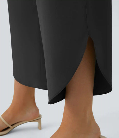Breezeful™ High Waisted Crossover Quick Dry Resort Pants with Pockets