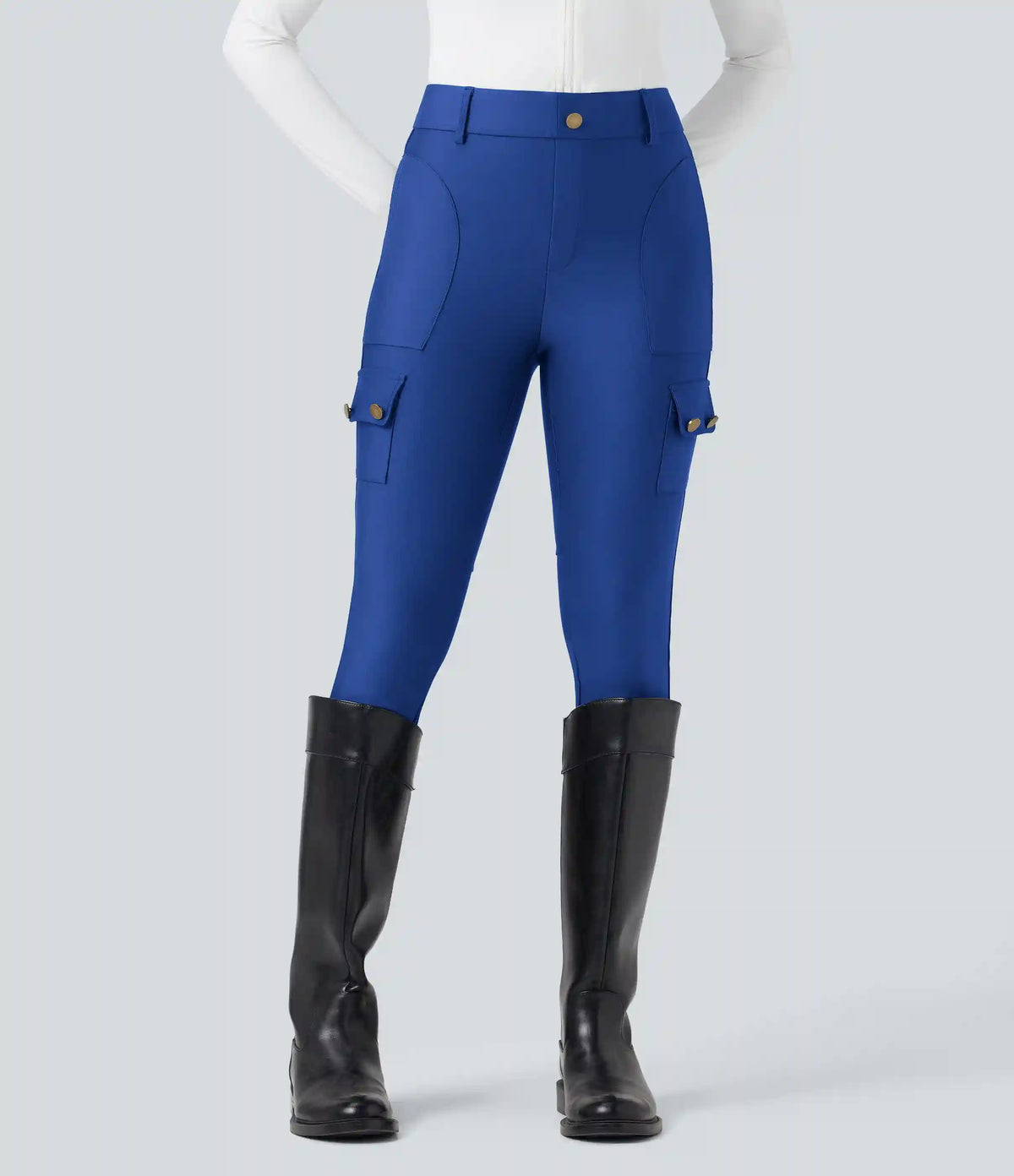 High Waisted Sheen 7/8 Leggings with Pockets