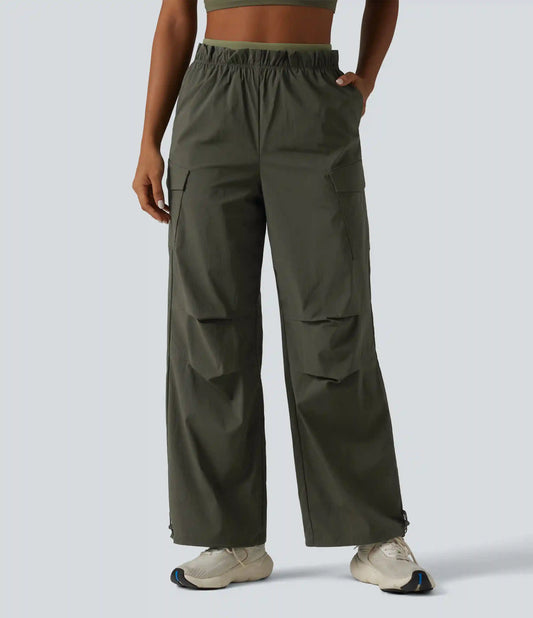 High Waisted Baggy Hiking Cargo Joggers with Pockets
