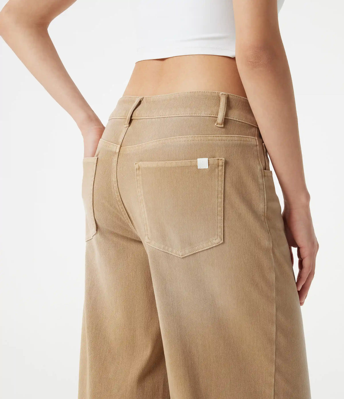 Halara Flex™ Asymmetric Low Rise Wide Leg Colorful Washed Casual Jeans with Pockets