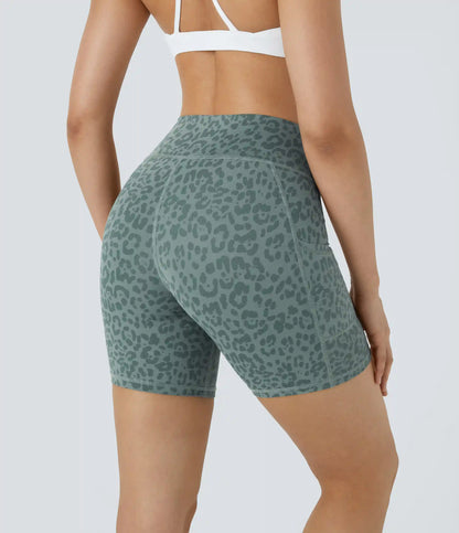 High Waisted Pocket Running Biker Shorts