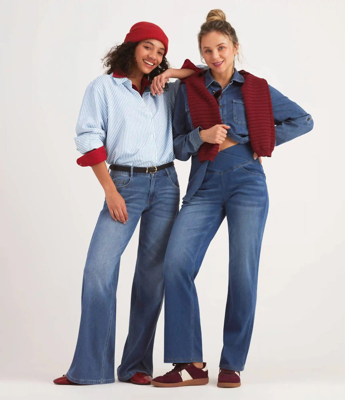 Halara Flex™ Crossover High Waisted Tummy Control Casual Straight Leg Jeans with Pockets