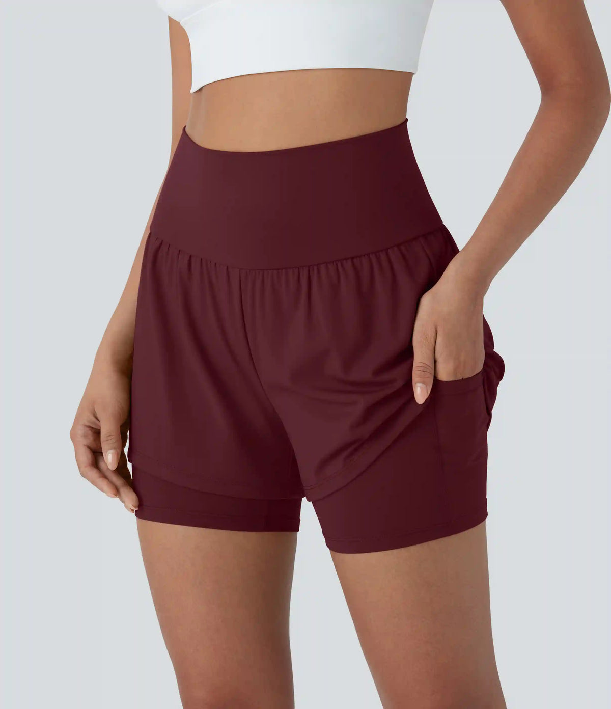 SoftlyZero™ Airy Super High Waisted 2-in-1 InstantCool Yoga Shorts 5'' with Pockets