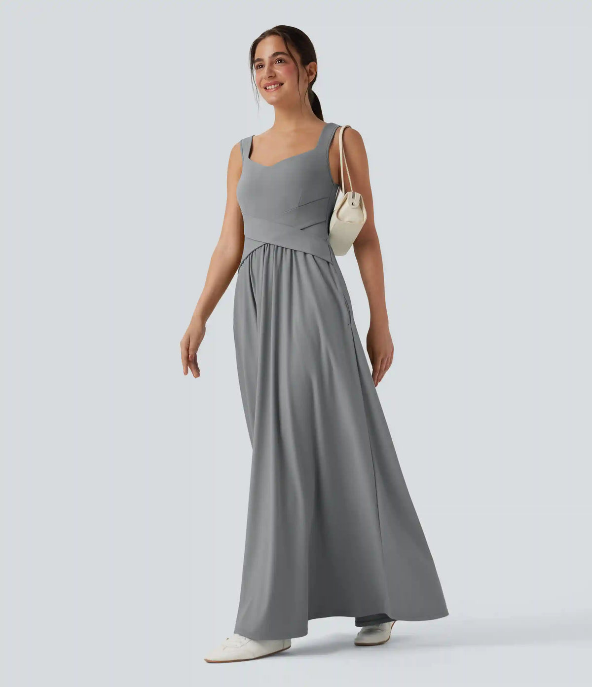 Flowy Maxi Casual Dress with Pockets