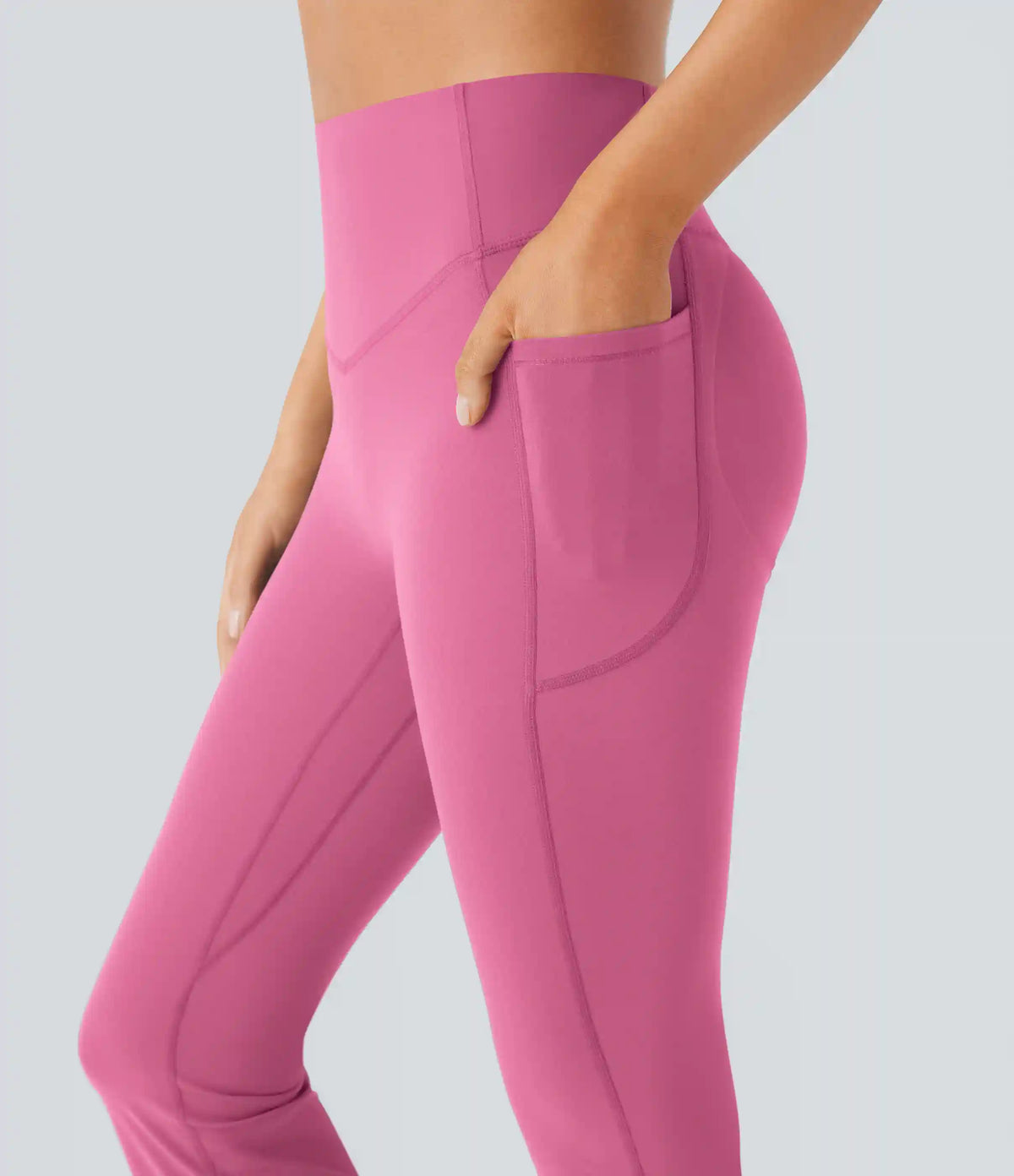 Halara UltraSculpt™ High Waisted Scrunch Butt Lifting Tummy Control Pocket Shaping Yoga Bootcut Leggings