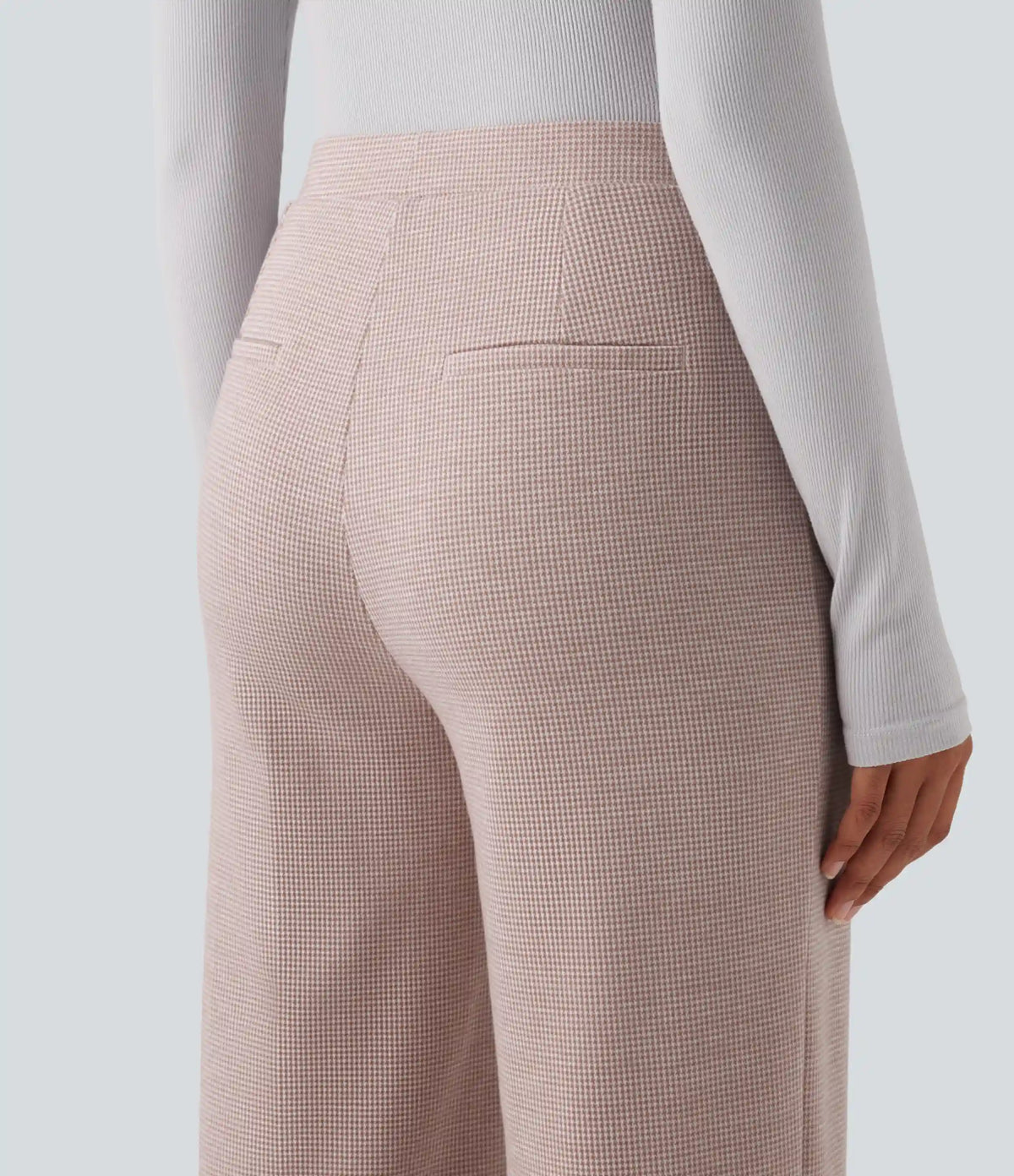 Halara Flex™ High Waisted Straight Leg Houndstooth Work Pants with Pockets