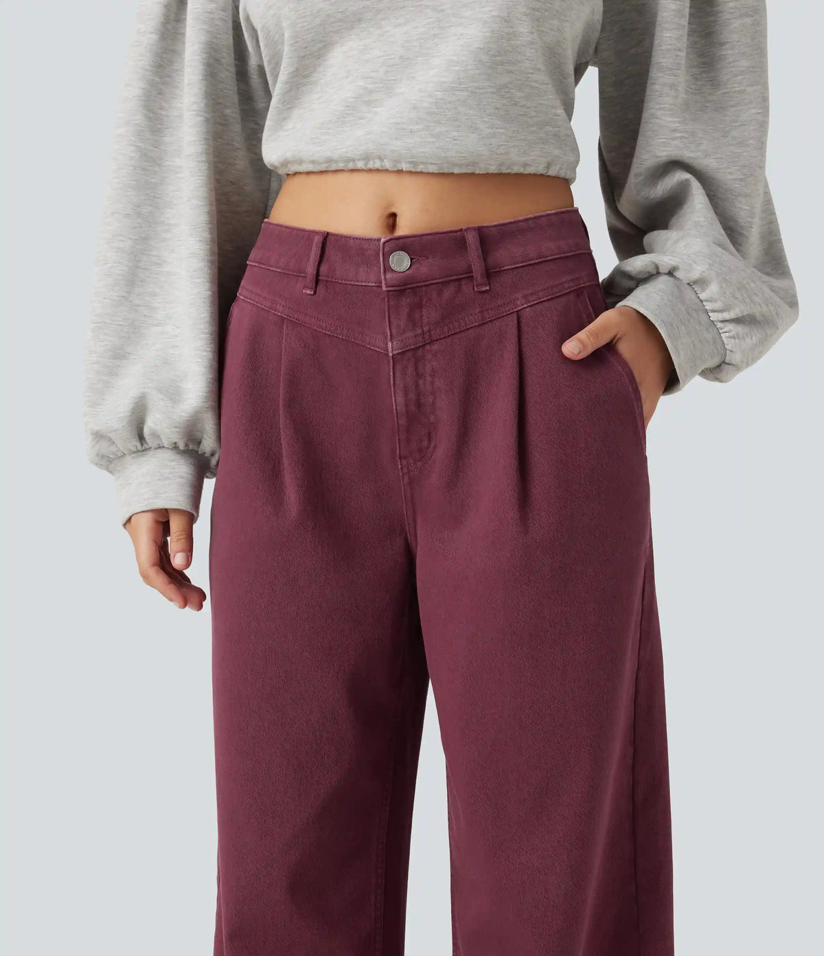 Halara Flex™ Mid Rise Wide Leg Colorful Casual Jeans with Pockets