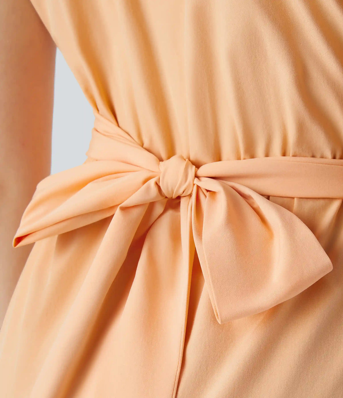 Breezeful™ V Neck Short Sleeve Pocket Tie Back Quick Dry Midi Casual Dress-Longer Length