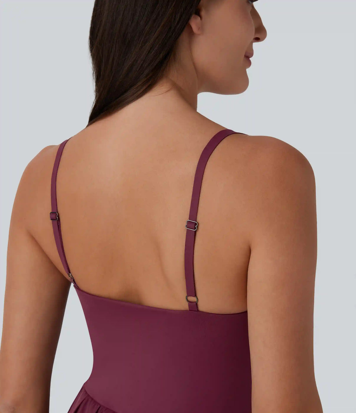Breezeful™ Pleated Adjustable Buckle 2-in-1 Micro Mini Quick Dry Casual Slip Dress with Pocket-Easy Peezy