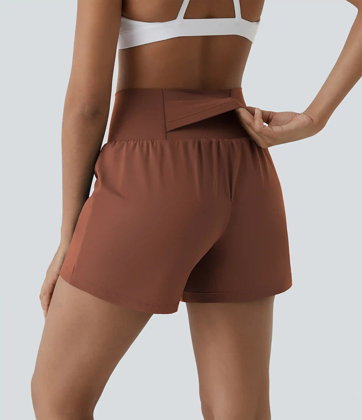 SoftlyZero™ Airy Super High Waisted 2-in-1 InstantCool Yoga Shorts 5'' with Pockets-Longer Length