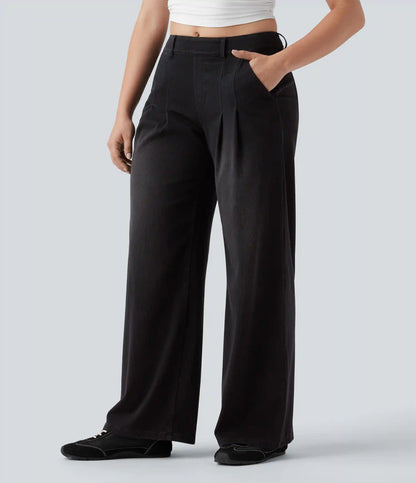 Halara Flex™ Mid Rise Wide Leg Casual Jeans with Pockets