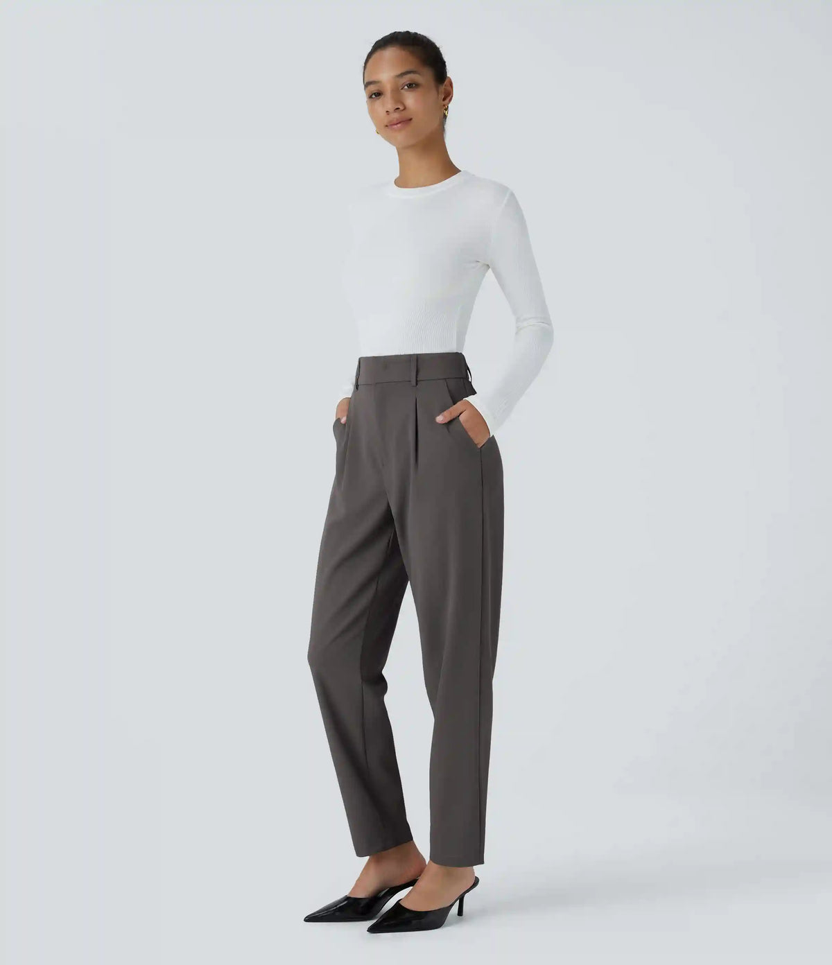 Halara Flex™ High Waisted Pocket Solid Work Tapered Pants
