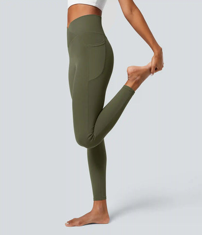 SoftlyZero™ Crossover Pocket Plain Leggings