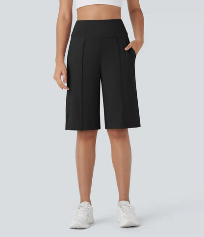 SoftlyZero™ Airy High Waisted Pocket Straight Leg Cool Touch Workout Bermuda Shorts