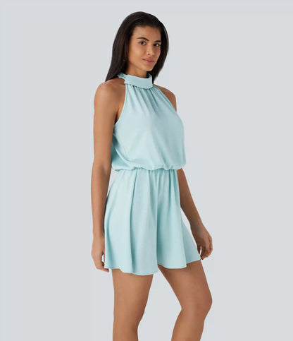 Halter Flowy Mini Dress